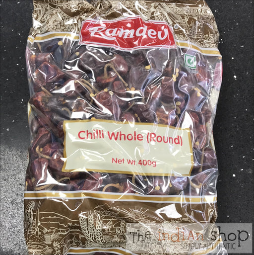 Ramdev Whole Dry Chilli Round - 400 g - Spices