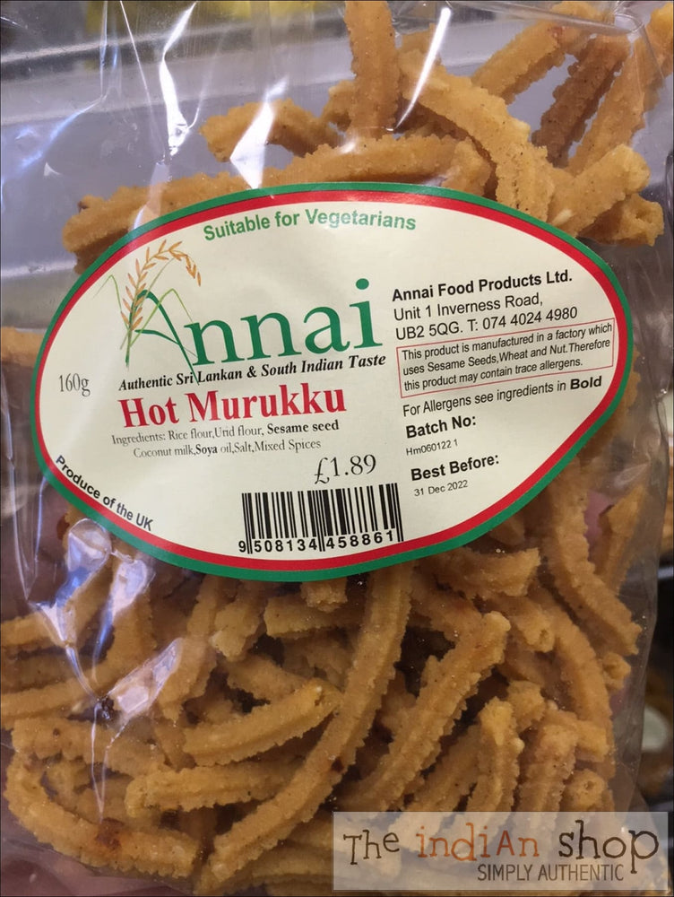 Annai Hot Murukku - 160 g - Snacks