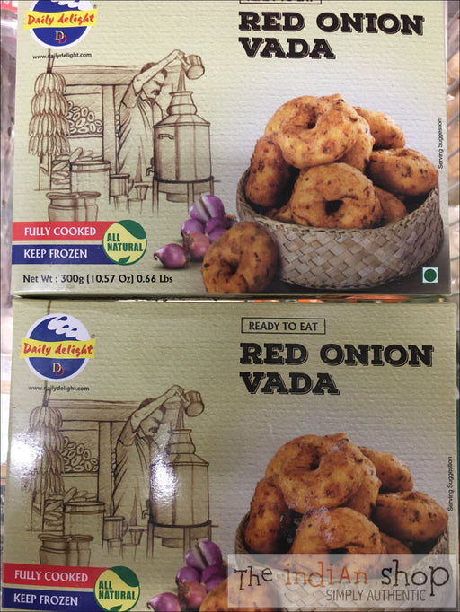 Daily Delight Red Onion Vada - 300 g - Frozen Snacks