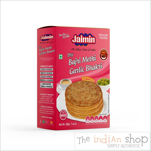 Jaimin Bajri Methi Garlic Bhakri - 200 g - Snacks