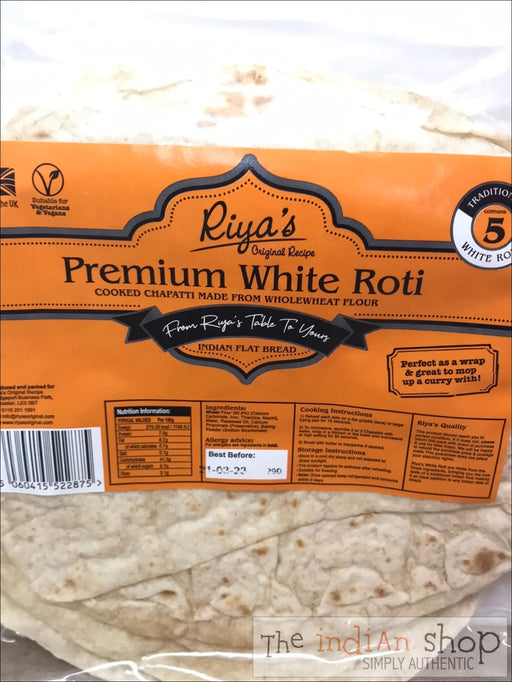 Riya’s White Chapati - 200 g (5 pieces) - Non Frozen Chapathis/Rotis