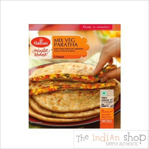 Haldiram Mixed Veg Paratha - 400 g - Frozen Indian Breads