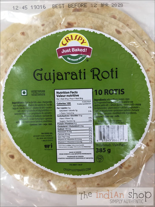 Crispy Gujurati Roti - Non Frozen Chapathis/Rotis