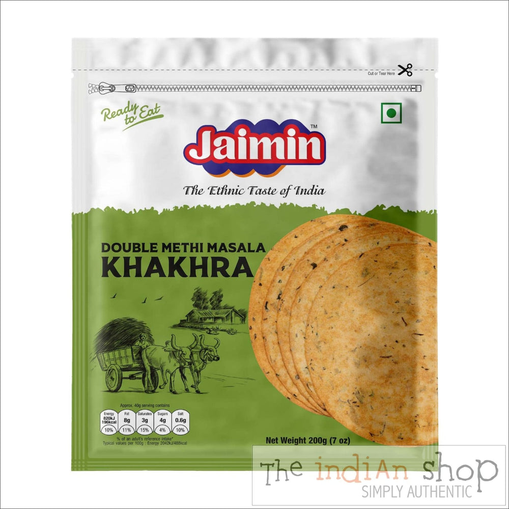 Jaimin Double Methi Masala Khakhra - 200 g - Snacks