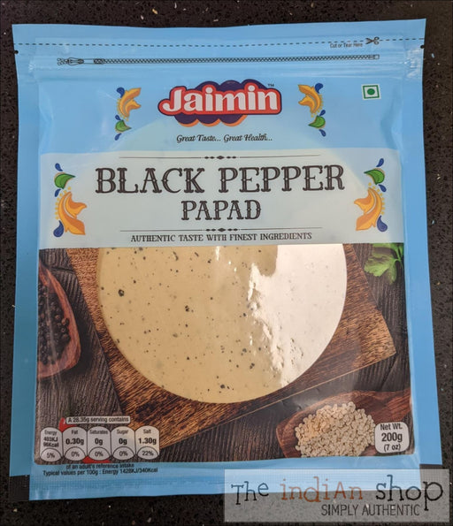 Jaimin Black Pepper Pappad - 200 g - Appallams