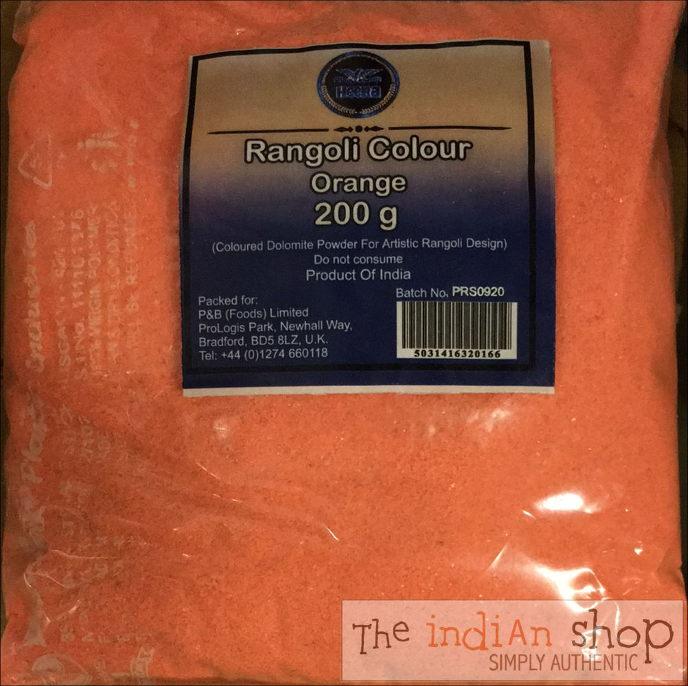 Heera Orange Rangoli Colour - 200 g - Pooja Items