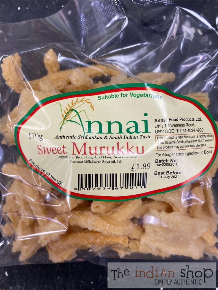 Annai Sweet Murukku - 170 g - Snacks