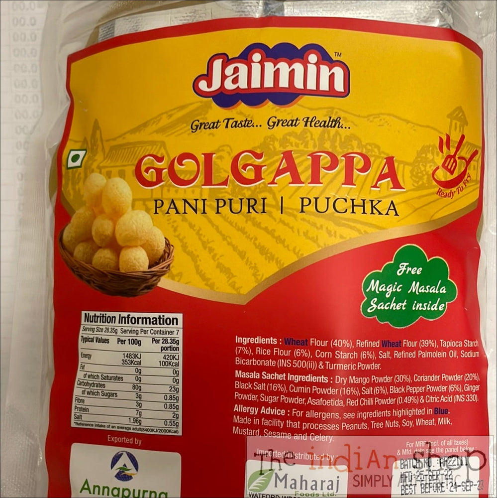 Jaimin Gol Guppa - 200 g + 50 g masala - Snacks