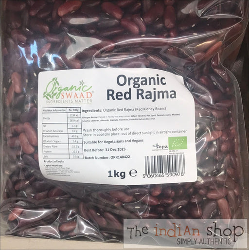 Organic Swaad Red Kidney Beans (Rajma Red) - 1 Kg - Lentils