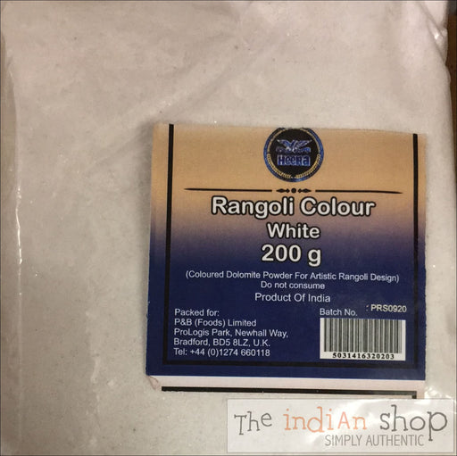 Heera White Rangoli Colour - 200 g - Pooja Items