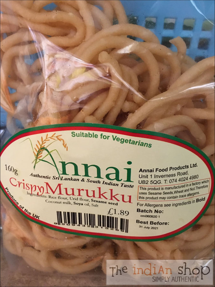 Annai Crispy Murukku - 160 g - Snacks