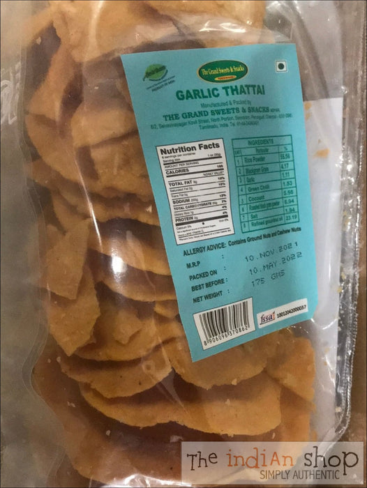 Grand Sweets Garlic Thattai - 170 g - Snacks