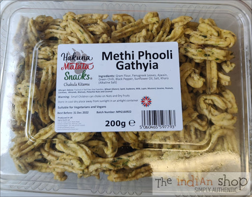 Hakuna Matata Hand Made Phooli Methi Ghathiya - 200 g - Snacks