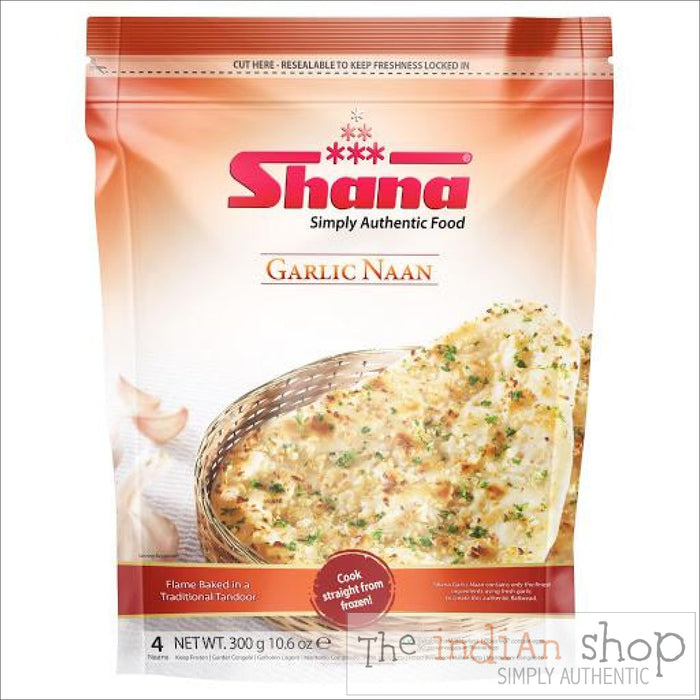 Shana Garlic Naan - 300 g - Frozen Indian Breads