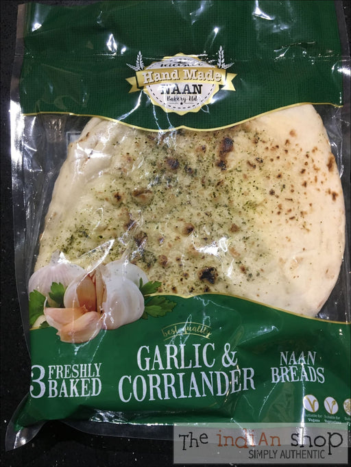 LEIC Handmade Garlic/Coriander Naan - Non Frozen Chapathis/Rotis