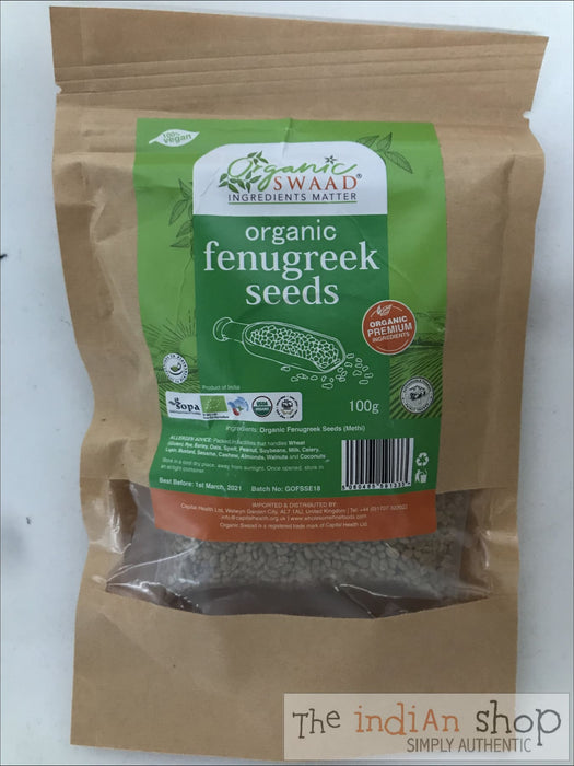 Organic Swaad Methi Seeds (Fenugreek) - Spices