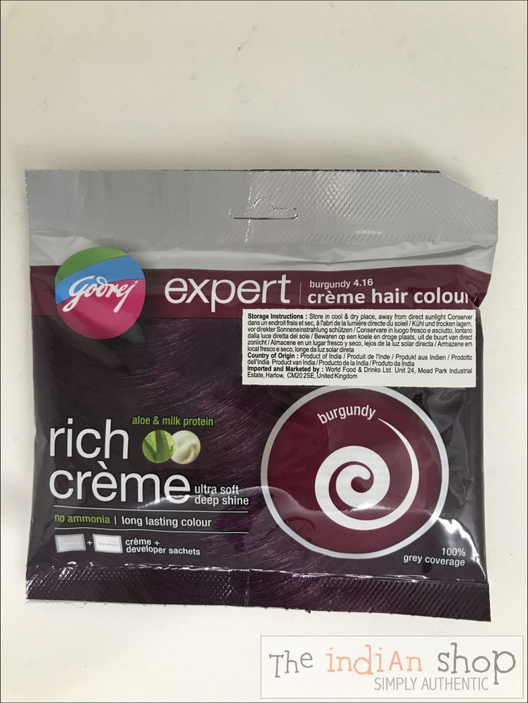 Godrej Expert Creme Hair Colour-Burgundy - 20 g - Beauty and Health