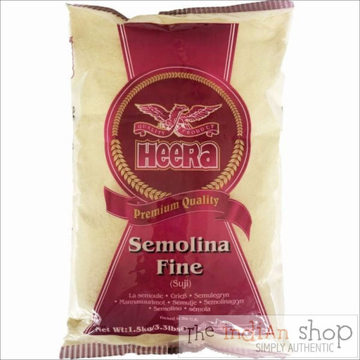 Heera Semolina Fine - 1.5 Kg - Other Ground Flours