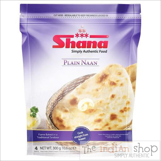 Shana Plain Naan - 300 g - Frozen Indian Breads