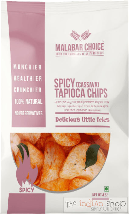 Malabar Choice Spicy (Cassava) Tapioca Chips - 180 g - Snacks